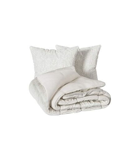 Parure de Lit Imprimée Nalh 260x240cm Beige