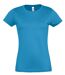 T-shirt manches courtes - Femme - 11502 - bleu aqua