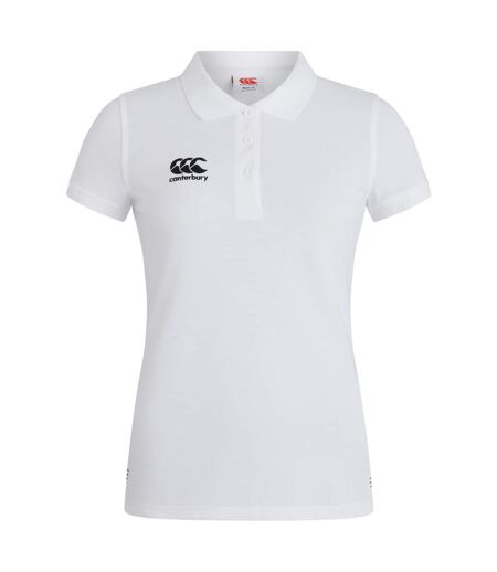 Womens/ladies Waimak Polo Shirt White Canterbury
