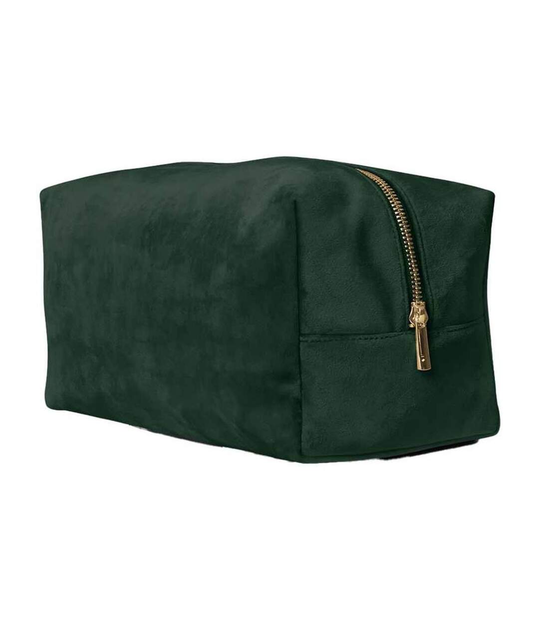 Velvet accessory bag 11cm x 11cm x 23cm dark emerald Bagbase-1
