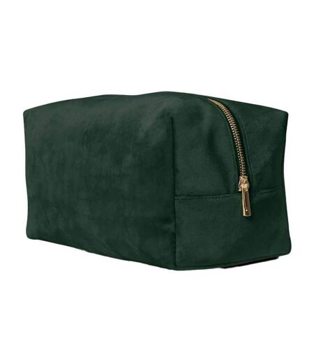 Velvet accessory bag 11cm x 11cm x 23cm dark emerald Bagbase