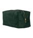 Velvet accessory bag 11cm x 11cm x 23cm dark emerald Bagbase-1
