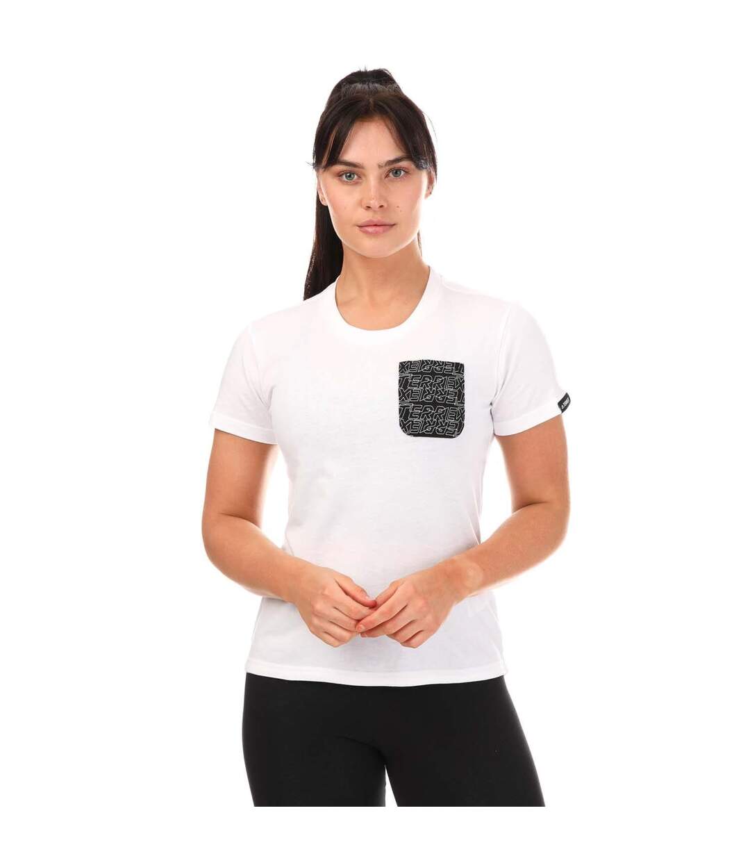 T-shirt terrex femme blanc / noir Adidas-1