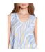 Débardeur Sans Manches Motif/style Imprimé Zèbre Femme Bleu Clair PJ Salvage-3