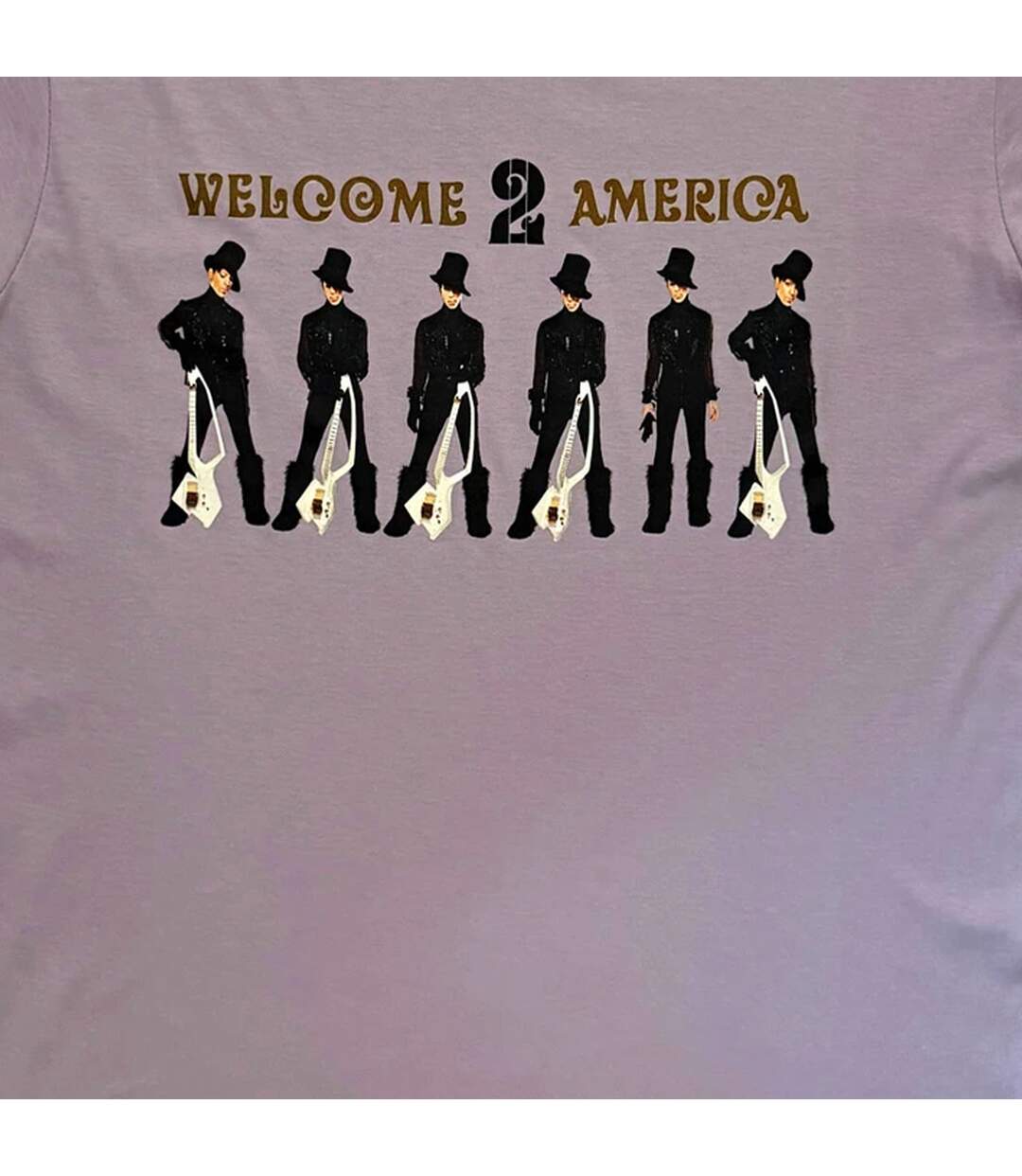 T-shirt Welcome To America Adulte Violet Prince-3