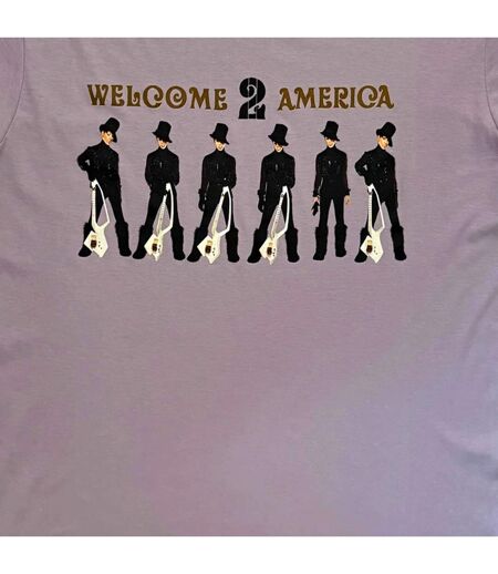 T-shirt Welcome To America Adulte Violet Prince