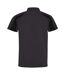 AWDis Just Cool Mens Short Sleeve Contrast Panel Polo Shirt (Charcoal/Jet Black)