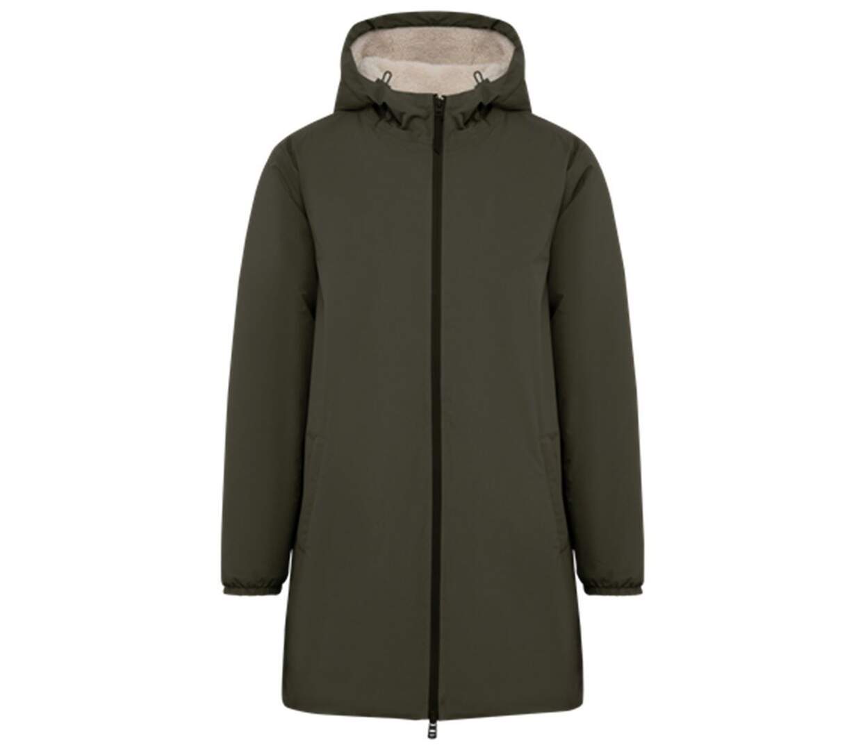 Veste imperméable doublée sherpa - Unisexe - PAT609 - vert kaki-1