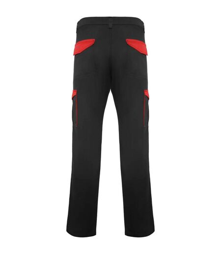Pantalon Trooper Homme Noir Rouge Roly Workwear
