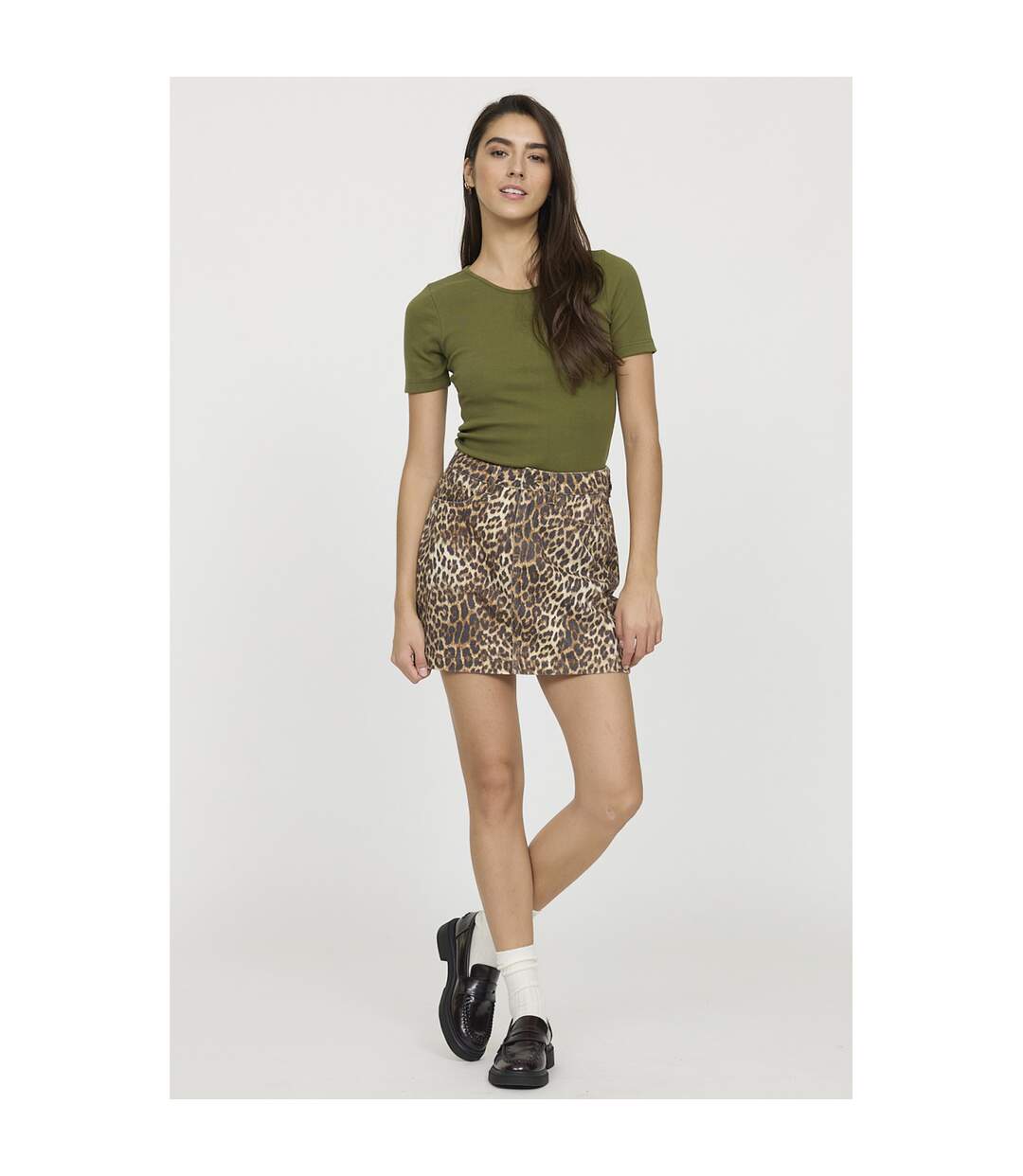 T-shirt manches courtes coton slim ANICIA-4
