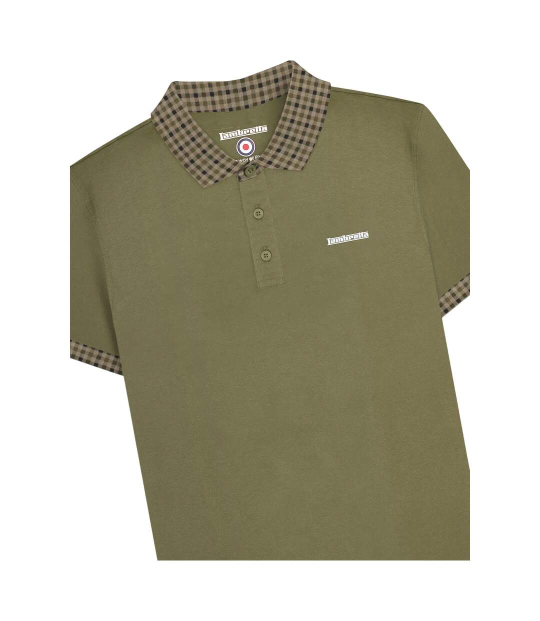 Polo Ss25 Homme Vert Kaki Lambretta-4