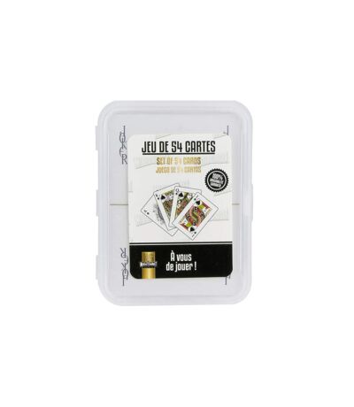 Jeu de 54 Cartes A Jouer 8cm Blanc