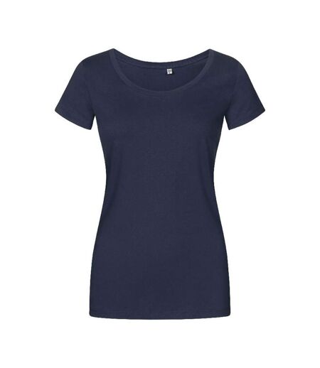 T-shirt Femme Bleu Marine Français X.O By Promodoro