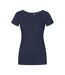 T-shirt Femme Bleu Marine Français X.O By Promodoro-1