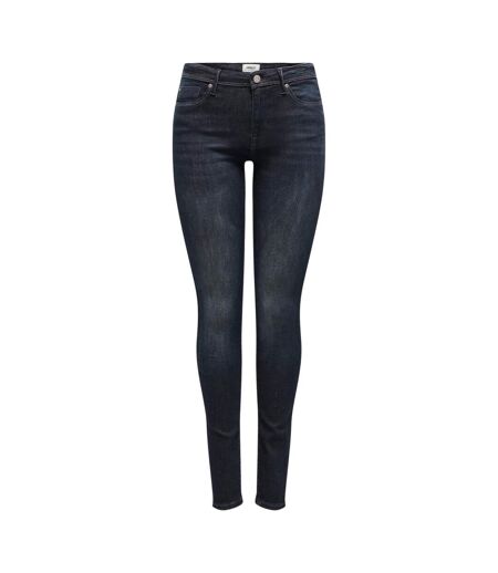 Womens/ladies 5 Pockets Skinny Jeans Black Denim Only