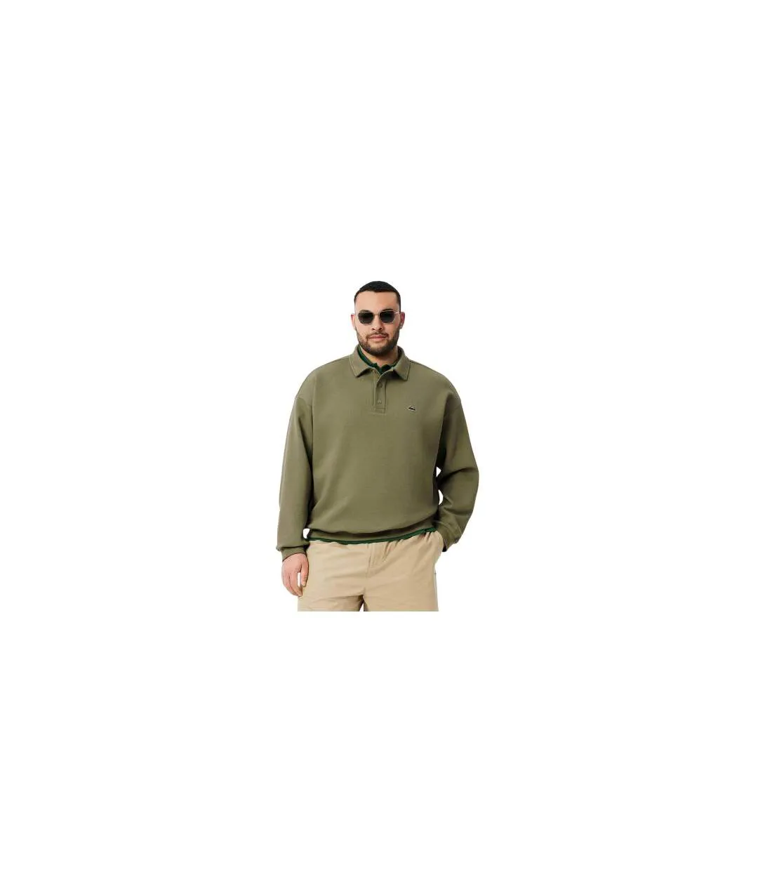 Polo Sweat Homme Vert Lacoste-1