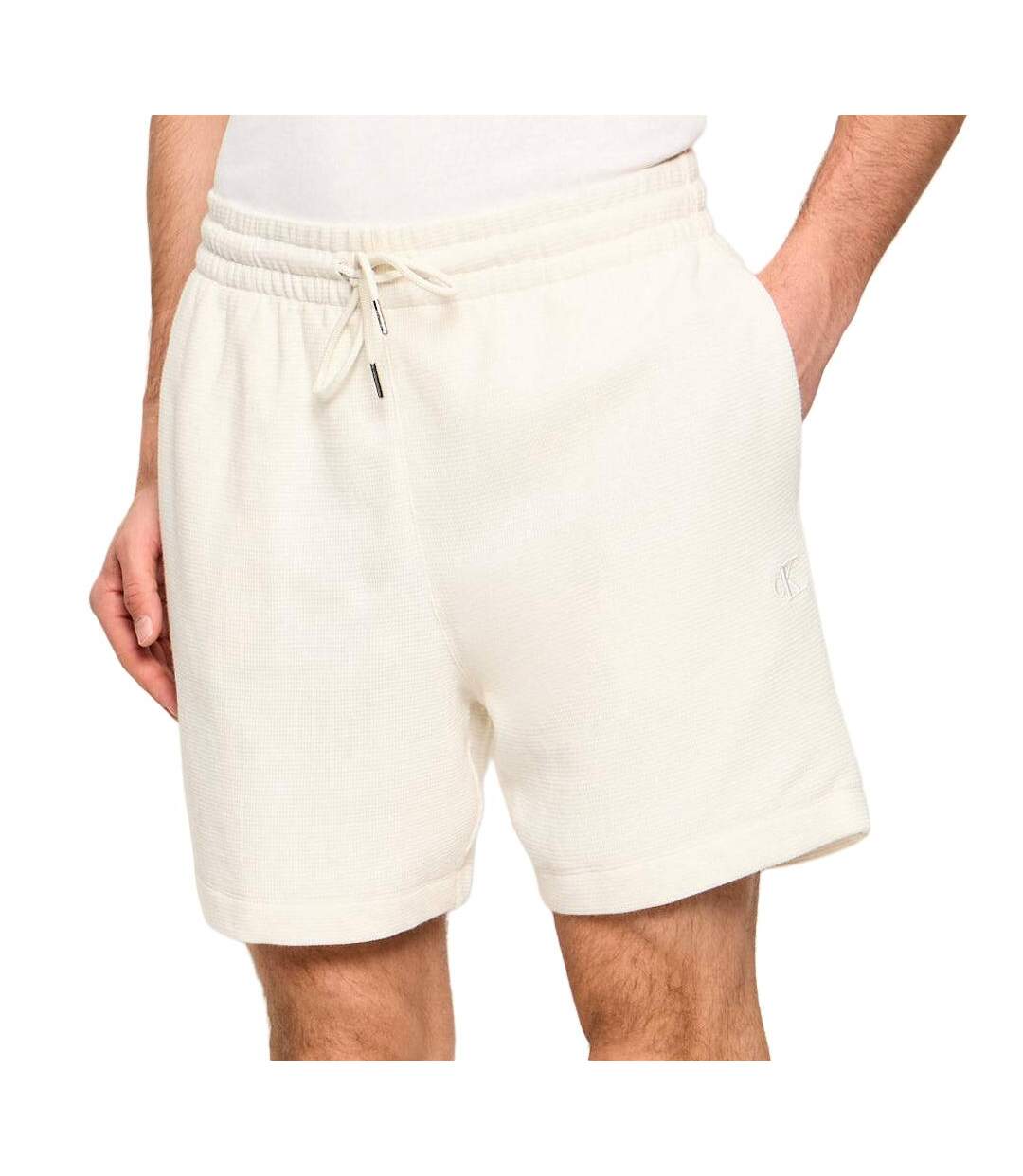 Short beige homme calvin klein jeans hd cotton-1