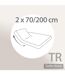 Drap housse relaxation uni coton ALTO - TR Tête relevable uniquement-5