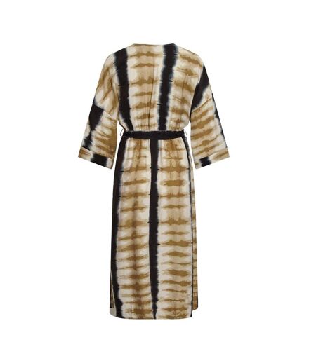 Robe marron/marine femme vila viwrinkle