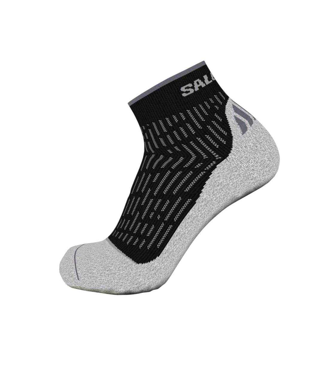 Lot De 2  Socquettes Course À Pied Ultra Quarter Homme Noir Gris Salomon-2