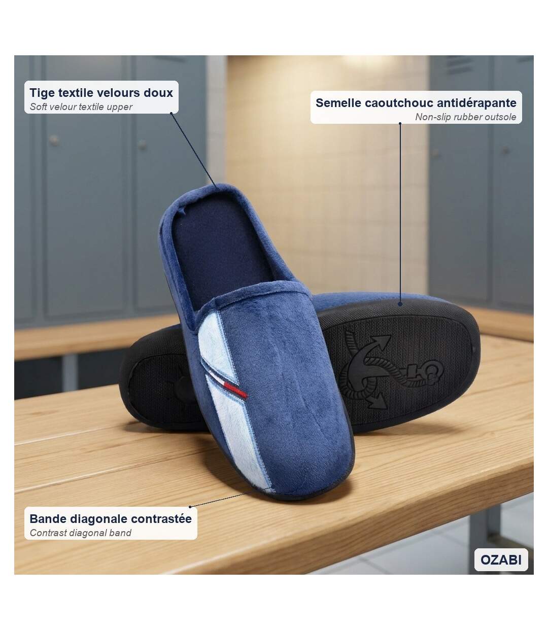 OZABI Pantoufles Ouvertes Homme, Style Sport Fantaisie, Semelle Antidérapante-4