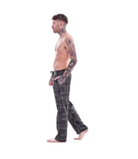 Pantalons De Détente Motif/style Pied-de-poule Homme Noir Gris Keanu
