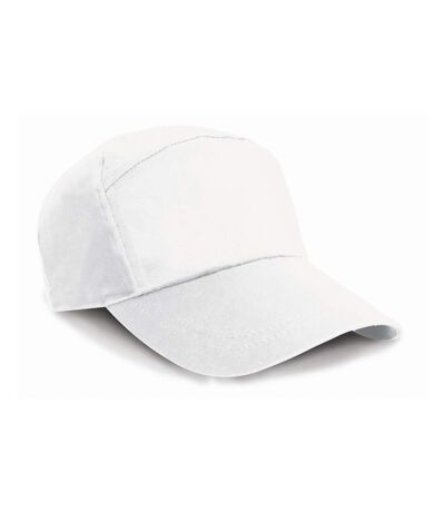 Casquette unie à sept panneaux mixte blanc Result