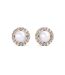 Boucles d'oreilles Circlet Pearl, Cristal d'Autriche, Perle d'imitation