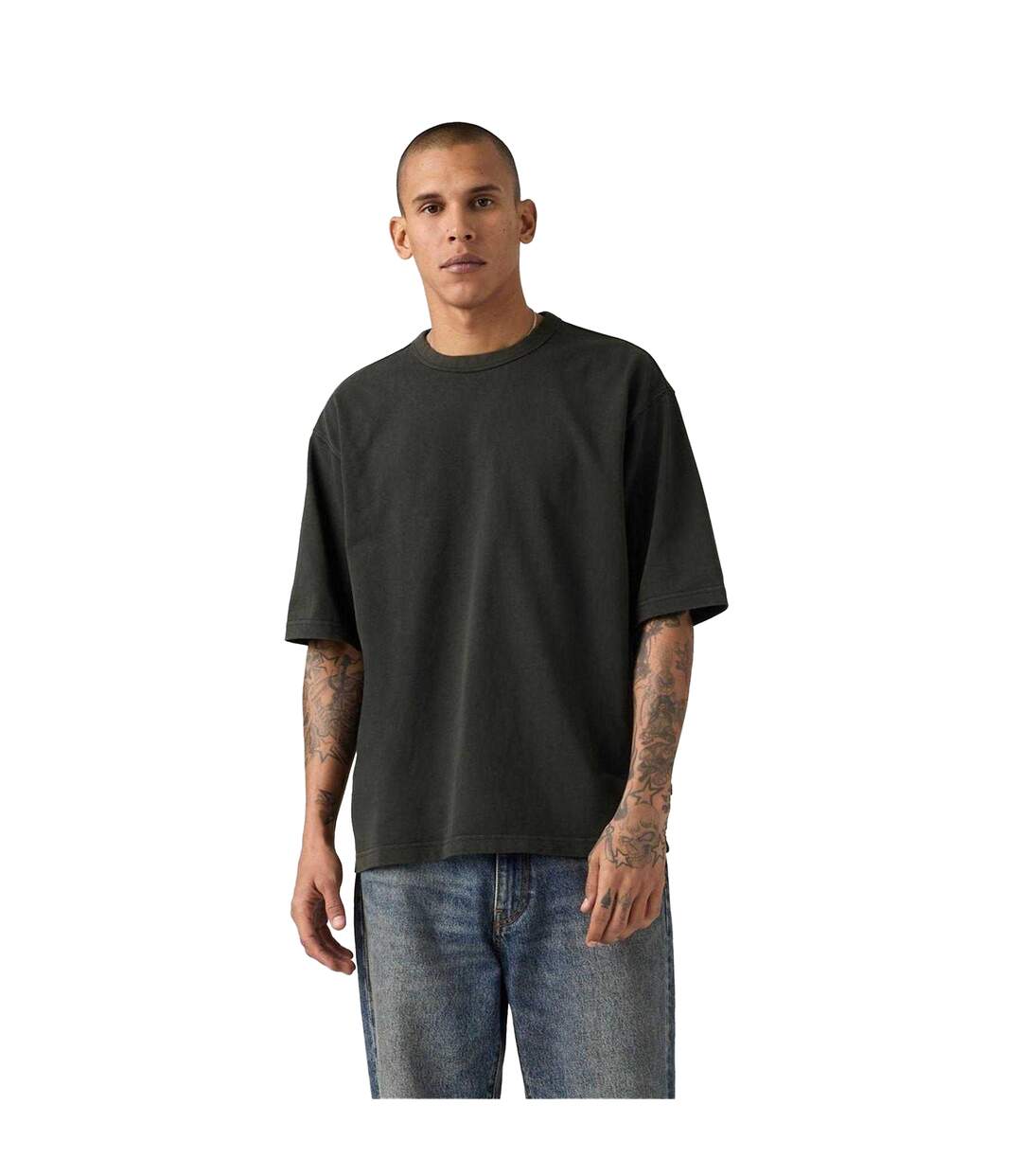 Mens Heavyweight Boxy T-shirt Black Levis-4