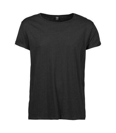 T-shirt manches courtes Homme - manches enroulées - 5062 - noir
