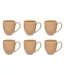 Lot de 6 Mugs en Céramique Maé 48cl Beige-1