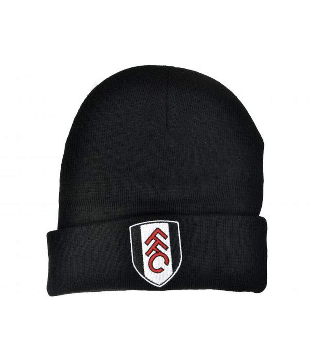 Fulham FC Crest Knitted Turn Up Beanie (Black)