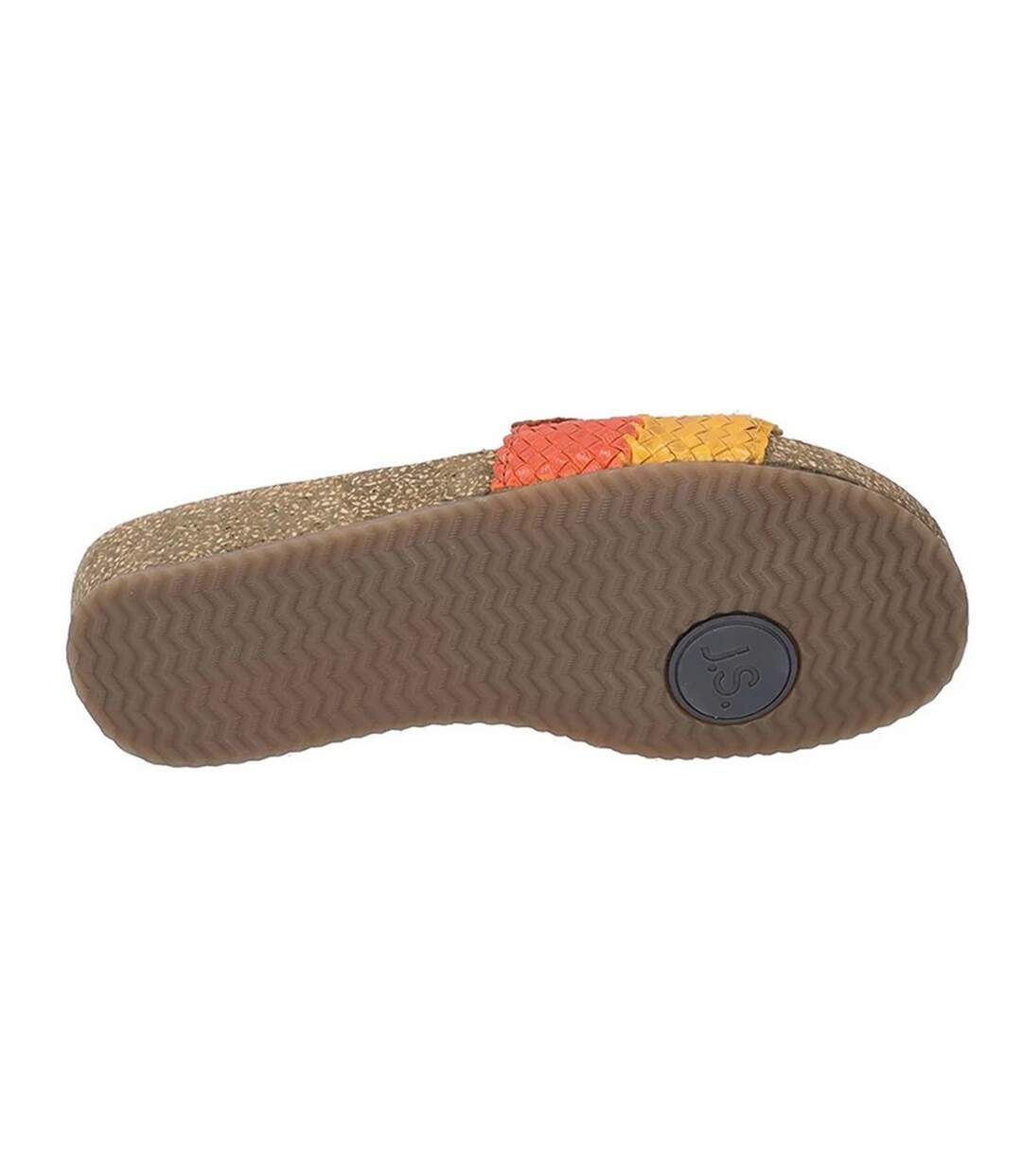Sandales Mules Tonga Femme Jaune Orange Josef Seibel-4