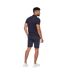 Mens ventamoore polo and shorts set navy/blue Crosshatch