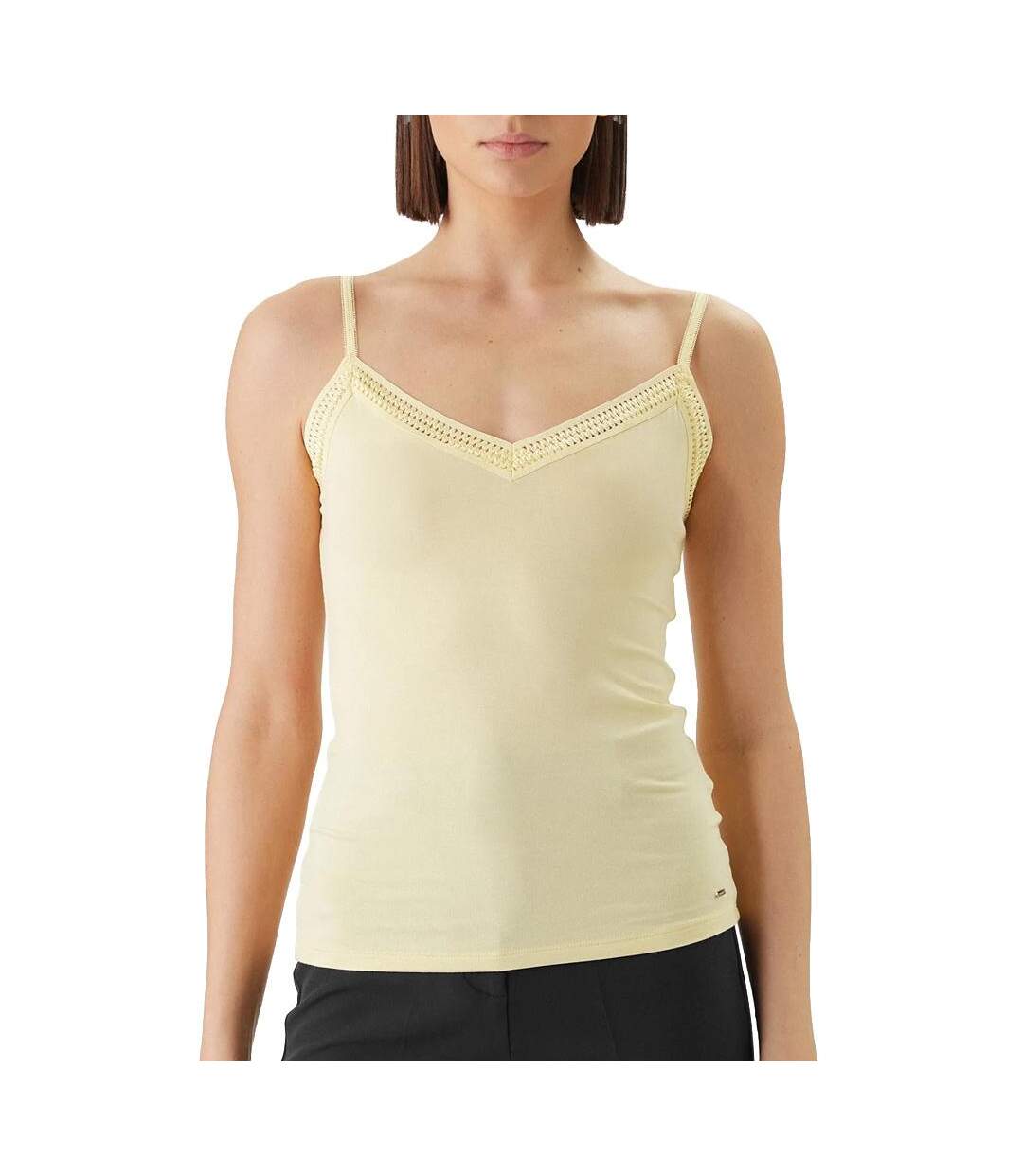 Débardeur jaune clair femme morgan barba-1