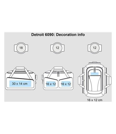 Shugon Detroit Trolley Holdall Duffel Bag (75 liters) (Grey/Black) (One Size)