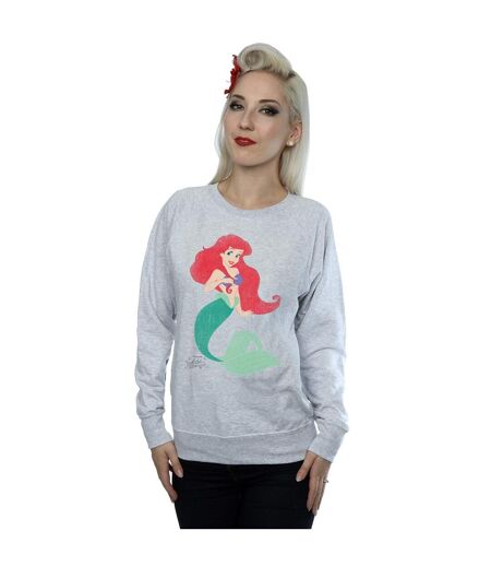 Disney Princess Womens/Ladies Classic Ariel Sweatshirt (Heather Grey)