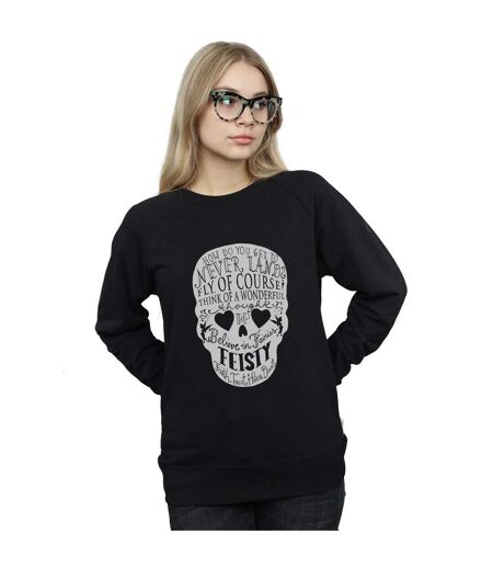 Disney Sweatshirt femme/femme avec tête de mort Clochette (Noir) - UTBI40863