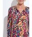 T-shirt long ample col V manches longues-4