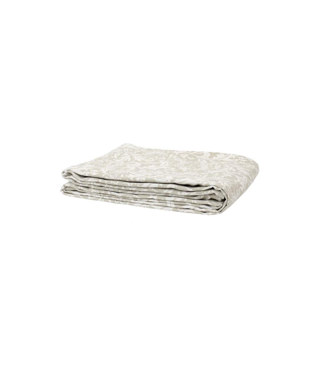 Nappe Imprimée Feuillage 140x250cm Beige-1