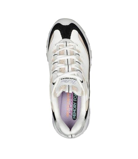 Womens/ladies D Lites1.0 Trainers Multicoloured Skechers
