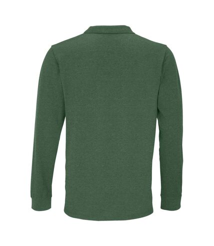 SOLS Unisex Adult Planet Piqué Long-Sleeved Polo Shirt (Bottle Green)