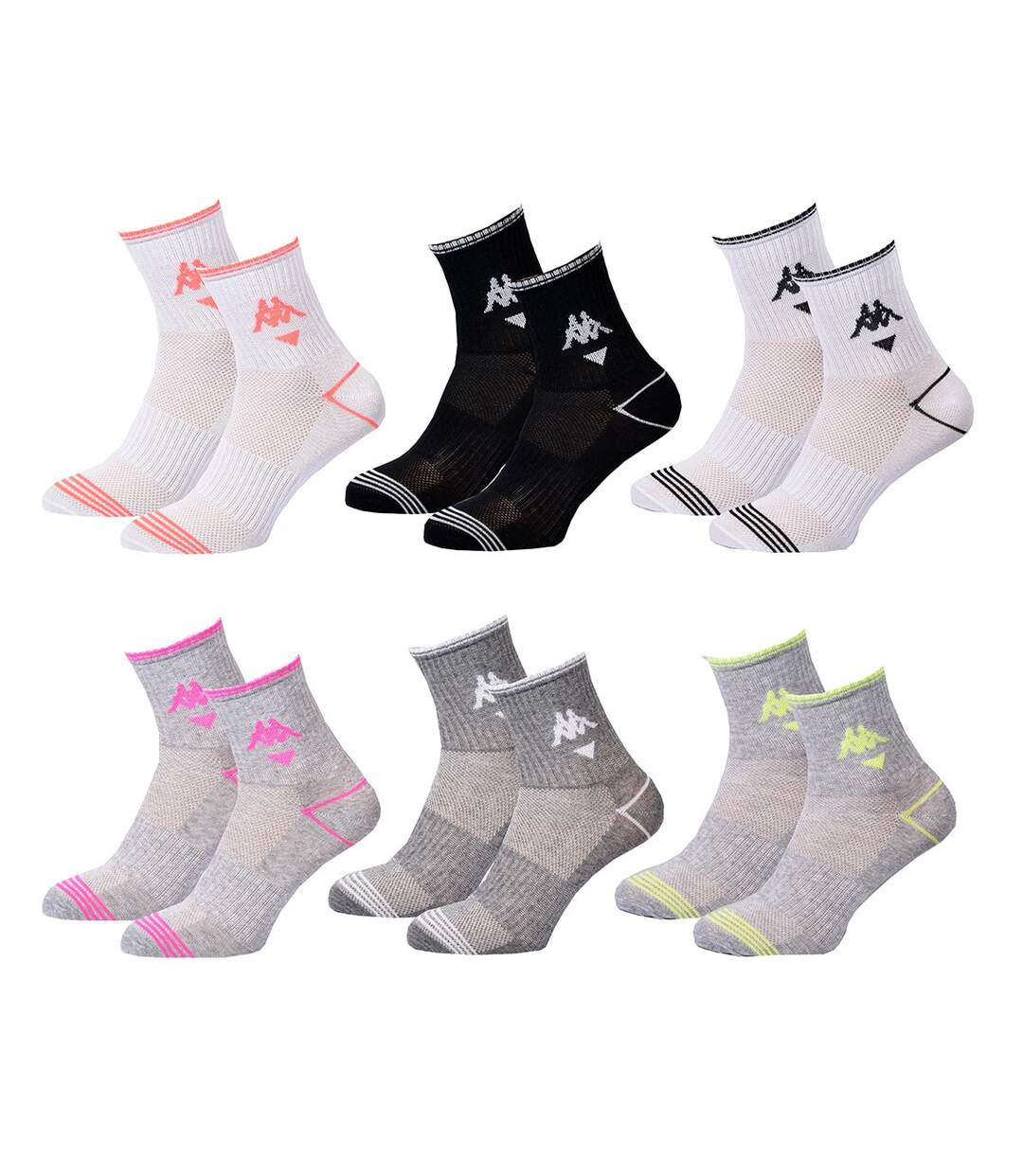 Chaussettes Femme KAPPA QUARTER Pack de 6 Paires WOMEN QUARTER 3259-1
