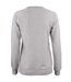 Womens/ladies Premium Organic Cotton Sweatshirt Grey Melange Clique-2