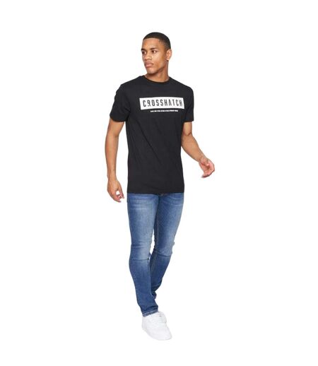 T-shirt selworthy homme noir Crosshatch Crosshatch