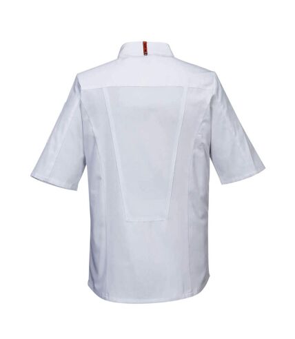 Portwest Mens Pro Stretch Short-Sleeved Chef Jacket (White)
