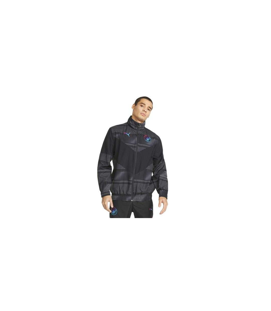 Mens Manchester City Fc Anorak  Black Puma-1