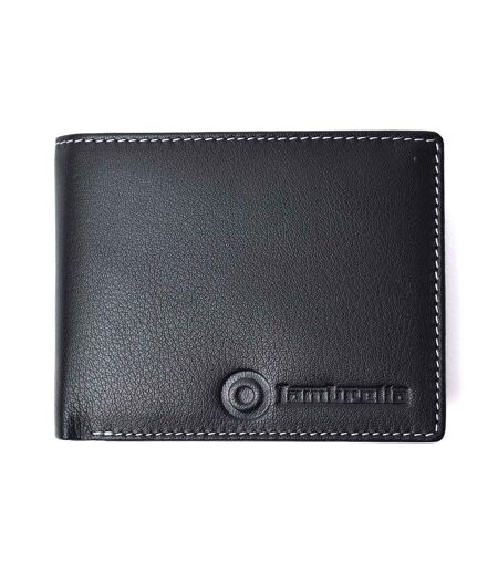 Logo Leather Wallet One Size Black Lambretta