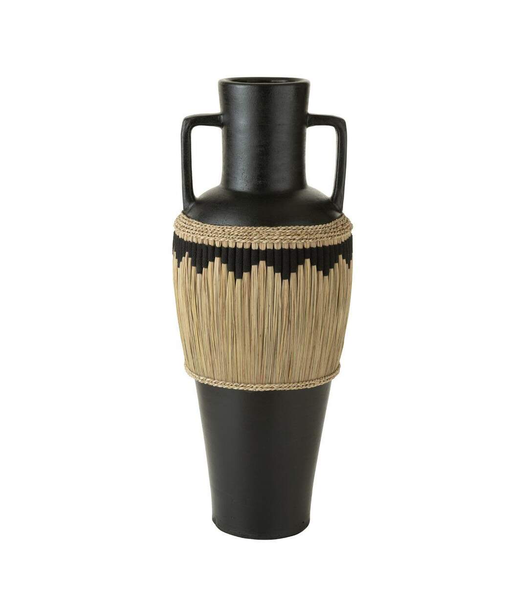 Vase Amphore Design Herbes 100cm Noir-1