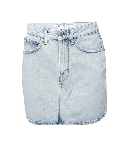 Mini Jupe Corp Femme Bleu Clair Off White